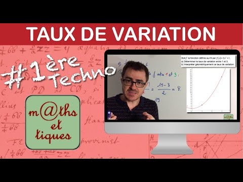 Calculer un taux de variation - Première Techno