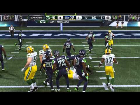 MADDEN 15 RETAIL GAMEPLAY: Packers vs Seahawks