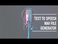 Text to WAV generator