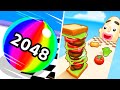 Ball Run 2048 | Sandwich Runner - All Level Gameplay Android,iOS - BIG NEW APK UPDATE