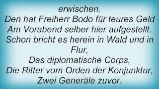 Reinhard Mey - Diplomatenjagd Lyrics