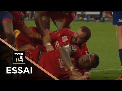 TOP 14 - Essai Raphaël CARBOU (USAP) - Grenoble - Perpignan - J5 - Saison 2018/2019