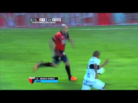 Gol de Sperduti. Colón 2 - Gimnasia 1. Fecha 30. Primera División 2015. FPT.