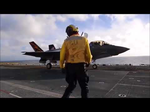 F35 launch on aircraft carrier 2017