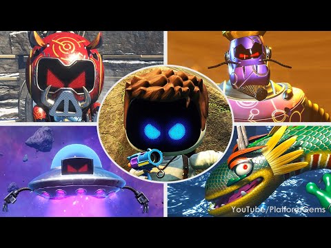 Astro Bot - All Mini Bosses (No Damage) [4K 60FPS]