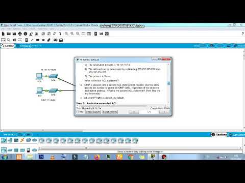 4.2.2.11 Packet Tracer --   Configuring Extended ACLs Scenario 2