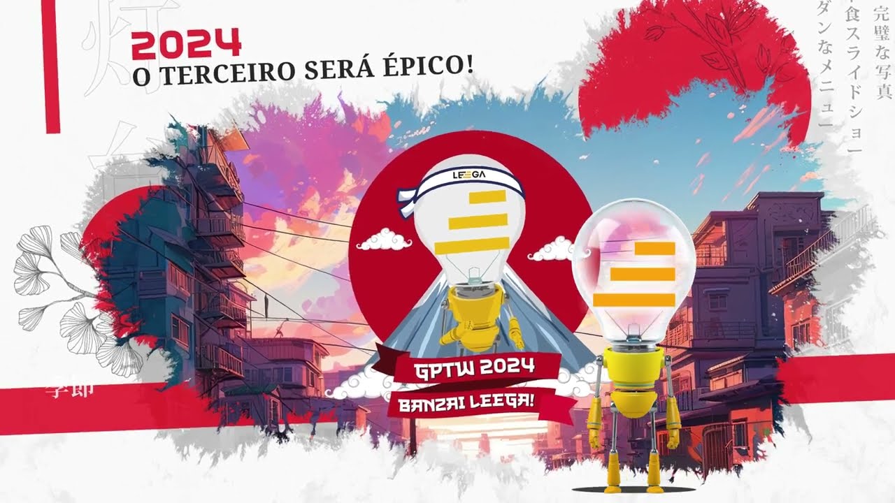 Mascote 3D Leega em campanha GPTW 2024 | História da GPTW temática oriental