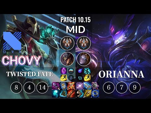 DRX Chovy Twisted Fate vs Orianna Mid - KR Patch 10.15