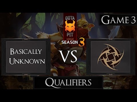 Dota 2 Basically Unknown vs NiP | Dota PIT Season 3