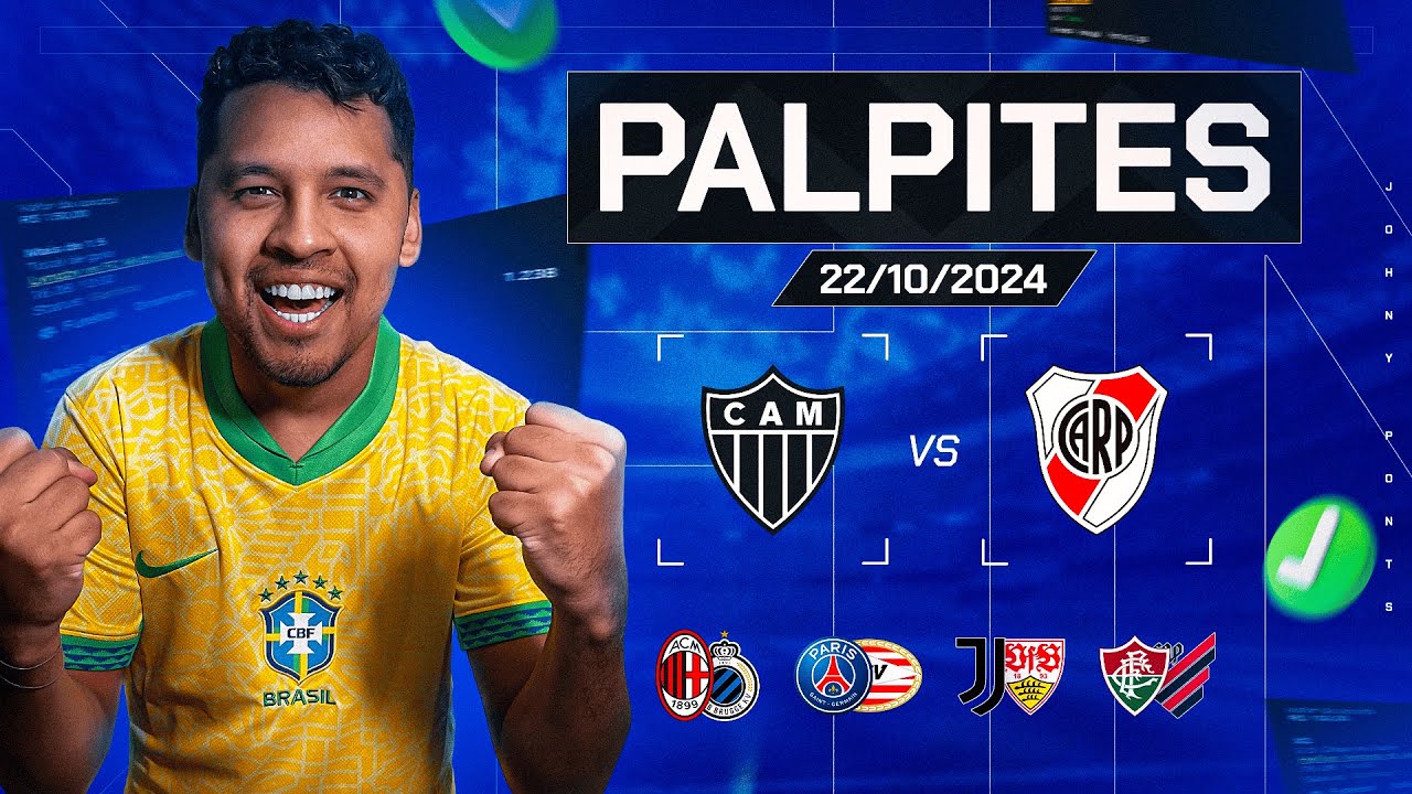 PALPITES DE FUTEBOL PARA O DIA 22/10/2024 (PALPITES PARA TERÇA-FEIRA)