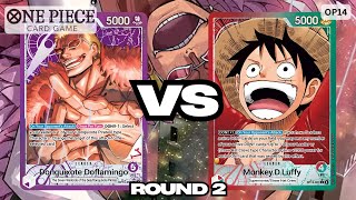Purple Doflamingo VS RG Luffy | OP14 Locals Gameplay | Round 2
