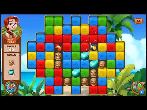 Lost Island Blast Adventure Level 605 - NO BOOSTERS 🏝️ | SKILLGAMING ✔️