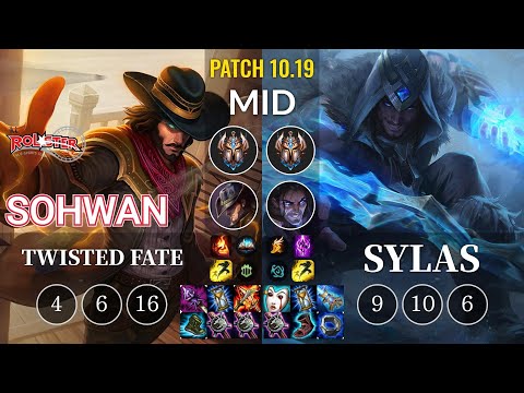 KT SoHwan Twisted Fate vs Sylas Mid - KR Patch 10.19