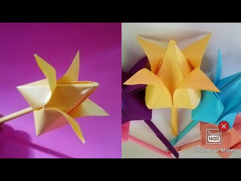 ORIGAMI tulip/ how to fold/ paper flower/ home decor/ Charito Dagupion