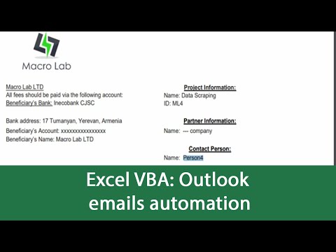 Excel VBA: Outlook emails automation