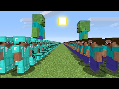 1$ KÜÇÜK ZOMBİ ORDU VS 1000$ ZOMBİ BABA ORDU 😱 - Minecraft