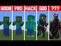 NOOB VS PRO VS HACKER VS GOD Minecraft Pixel art✨Zombie