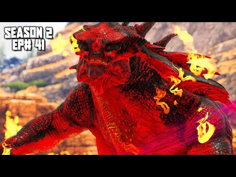 The FIRE COLOSSUS BOSS! We Destroyed This Guy In Seconds! Easy Boss! [ARK: Primal Fear! S2- EP41]