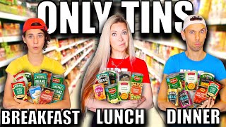 WHO CAN BUY & COOK THE BEST MEAL WITH TINNED FOOD? Money saving challenge!