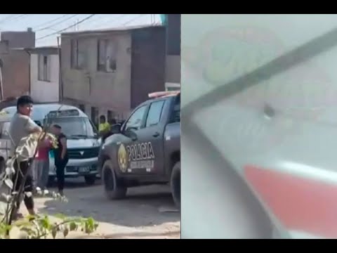 Combi repleta de pasajeros es baleada por extorsionadores en Pamplona Alta