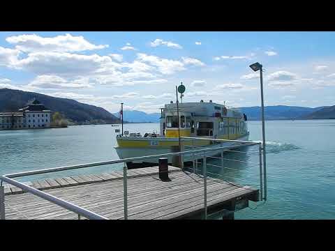 Attersee Schifffahrt MS Unterach Ablegen Seewalchen Schiff