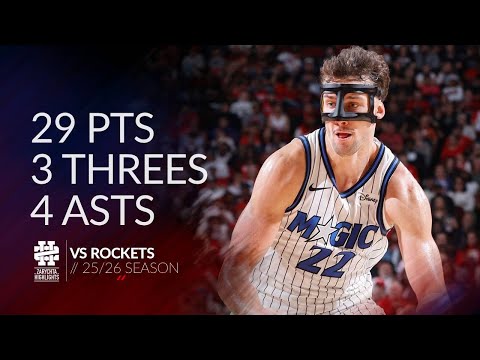 Franz Wagner 29 pts 3 threes 4 asts vs Rockets 25/26 season