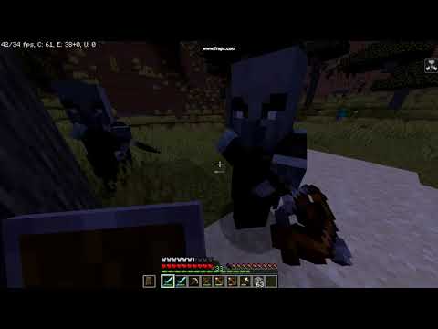 Matando saqueadores en minecraft con psychosocial de fondo