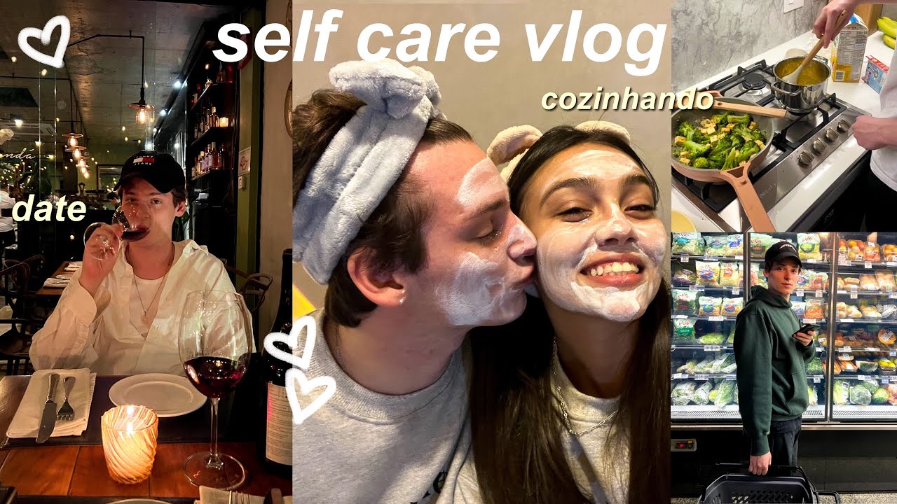 SELF CARE VLOG COM MEU NAMORADO ♡ mercado, cozinhando & skincare