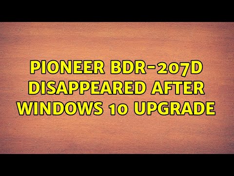 Pioneer BDR-207D disappeared after Windows 10 upgrade