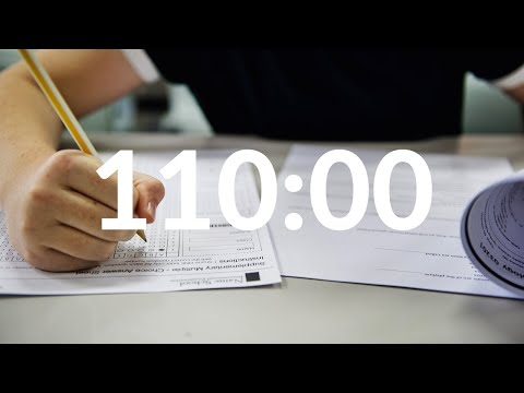 📝School Exams Ambience 📚110 minutes Ambient Exam Hall Sounds Timer (1 hour 50 minutes.)