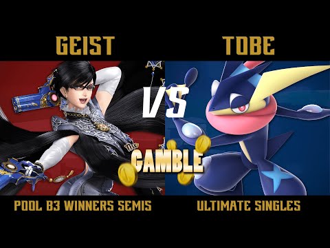 The Gamble Pool B3 Winners Semi Finals - Geist (Bayonetta) vs. Tobe (Greninja) - SSBU