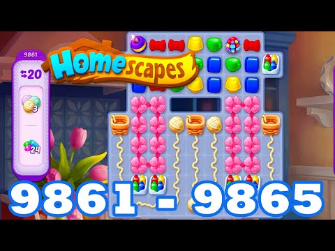 Homescapes Level 9861 - 9865 HD 3 - match puzzle game | Gameplay | android | 9862 | 9863 | 9864