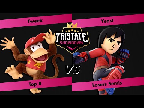 Tristate Showdown #2 - Tweek (Diddy Kong) VS Yeast (Mii Brawler, King Dedede) - Top 8 - Losers Semis