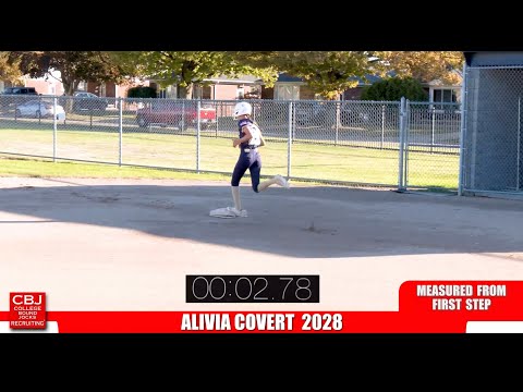 Alivia Covert 2028 Outfielder - Slapper Softball Skills Video