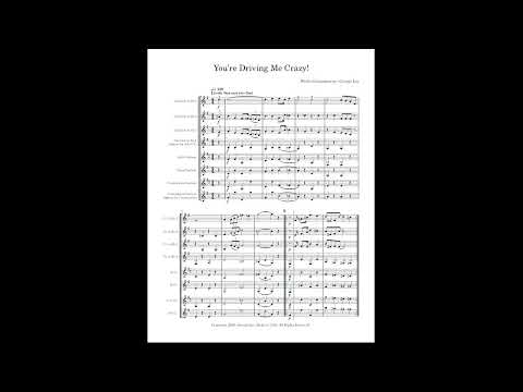 Clarinet Sheet Music - You're Driving Me Crazy! (Walter Donaldson). Arranged for clarinet choir. Full Score and Parts. image 2