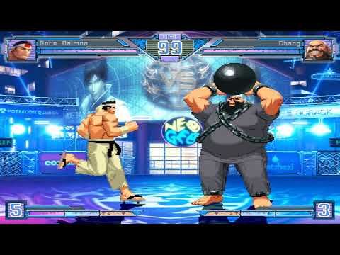 MUGEN ANIME 1.1 KOF XIV GORO (CPU AI) VS CHANG (CPU AI) STAGE KOF XIV NEO ESAKA