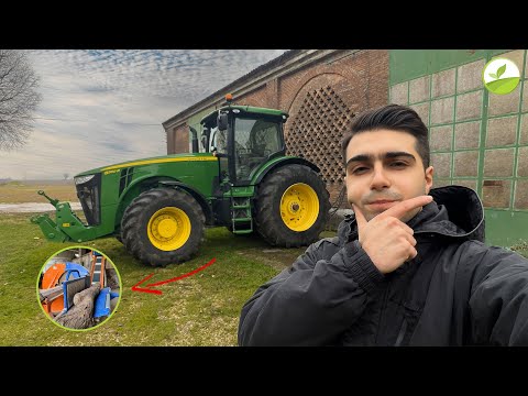 TAGLIO LEGNA CON IL JOHN DEERE 8R? 😮 - FarmVlog #38