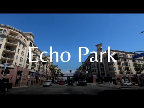 Sunset Blvd - Echo Park - LOS ANGELES [4K]