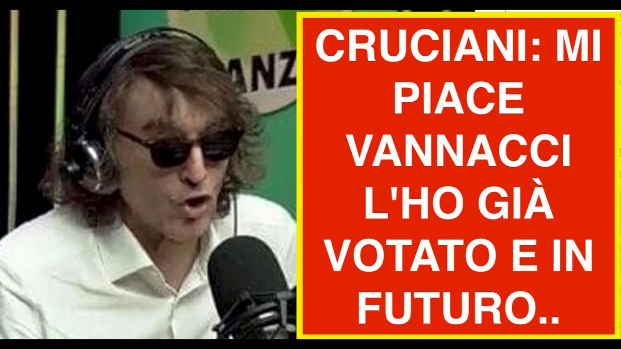 CRUCIANI: MI PIACE VANNACCI L'HO GIÀ VOTATO E IN FUTURO..