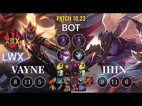 FPX Lwx Vayne vs Jhin Bot - KR Patch 10.23