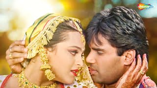 Download lagu बिंदिया बोले कजरा बोले | सुनील शेट्टी | शिल्पा शिरोडकर | Raghuveer - HD Lyrical | 90s Hit Song mp3