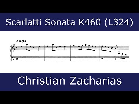Domenico Scarlatti - Sonata in C major K460 (Christian Zacharias)