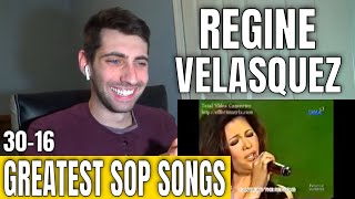 Regine Velasquez - 30 GREATEST SOP PERFORMANCES (Part 1) REACTION