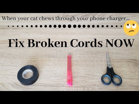 Fixing the Cords my Cat Chewed Through... The Cheapest & Easiest Way!