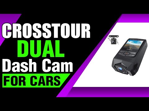 Crosstour Dual Dash Cam Front and Rear FHD 1080P Mini in Car Camera with Parking Monitorin