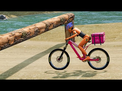 Cars vs Log Trap #5 - BeamNG DRIVE | SmashChan