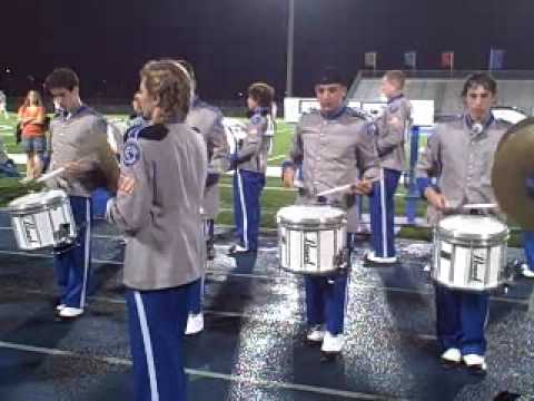 Barron Collier High School drumline playing at the Golden Gate game