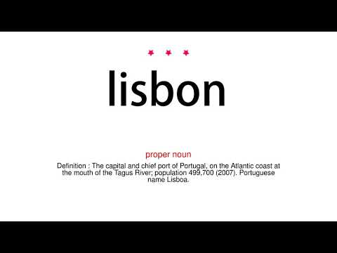 How to pronounce lisbon - Vocab Today