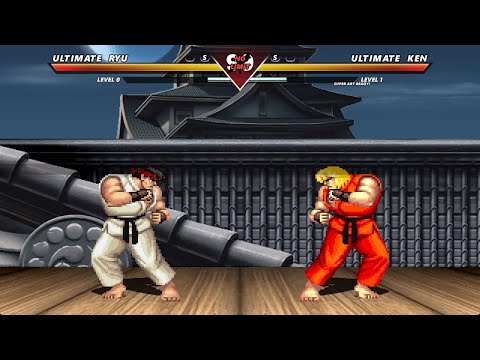 RYU VS KEN - VERY EXCITING FIGHT WITH FULL POWER !