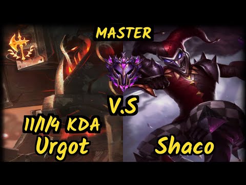 FNC Broxah (URGOT) vs SHACO - 11/1/4 KDA JUNGLE GAMEPLAY - EUW Ranked MASTER